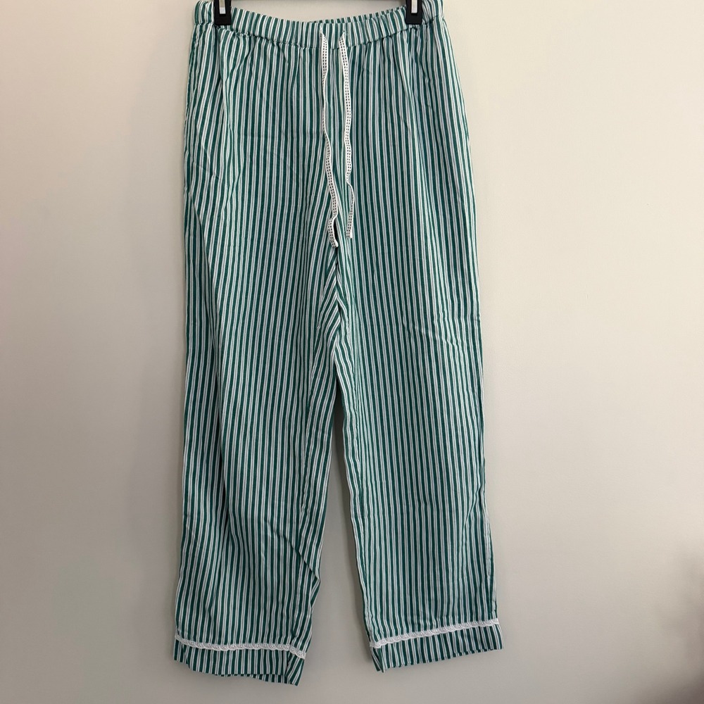 Rachel Ashwell Viral Green and White Striped Pajama Set Size Small - Picture 5 of 6
